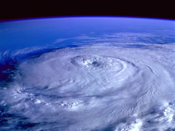 Image of hurricane from space