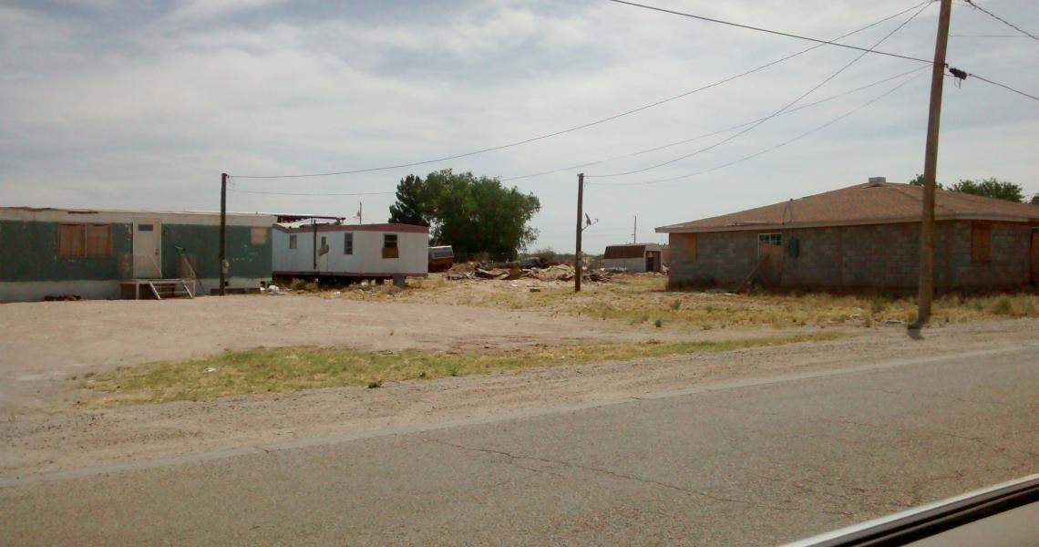 Homes in the colonia in San Elizario in which the program will be piloted